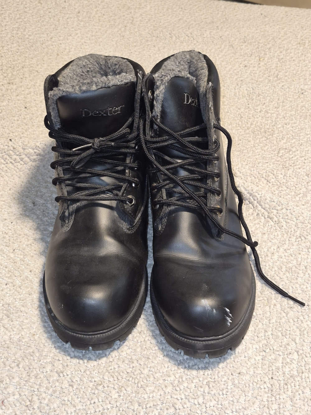 Dexter Men’s Black Leather Lace-Up Winter Boots